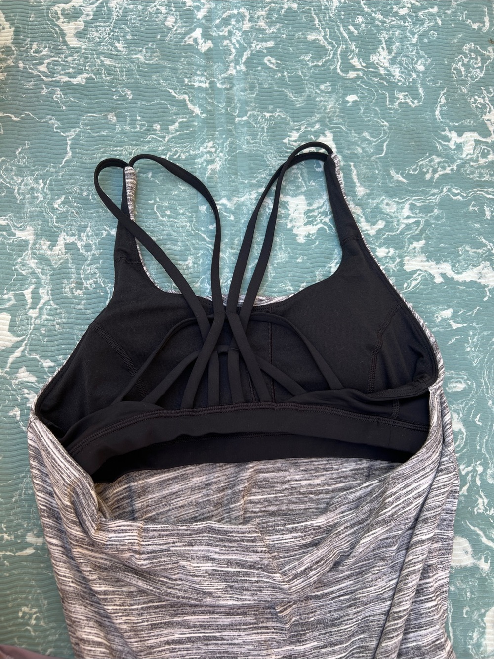 Lululemon Gray Heather Strappy Athletic Tank Top - Picture 2 of 2